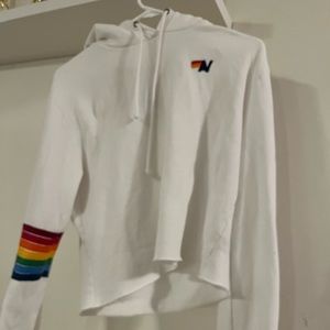 AVIATOR NATION HOODIE RAINBOW (womens m)